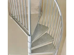 Treppen Intercon Außentreppe Modena Wendeltreppe Zink Stahltreppe Mit 13 Stufen + Podest Durchmesser 160 cm