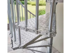 Treppen Intercon Außentreppe Modena Wendeltreppe Zink Stahltreppe Mit 13 Stufen + Podest Durchmesser 160 cm