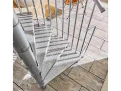 Treppen Intercon Außentreppe Modena Wendeltreppe Zink Stahltreppe Mit 12 Stufen + Podest Durchmesser 160 cm