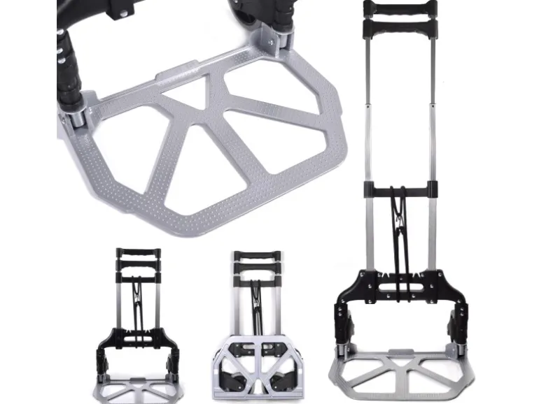 Tronitechnik Sackkarre Handkarre Klappbar Transportkarre Bis 80Kg Klappwagen - Vollgummireifen Hoehenverstellbar