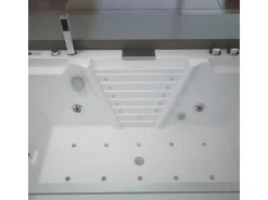 Tronitechnik Whirlpool Badewanne Mykonos 180Cm X 88Cm Heizung Wasserfall Hydromassage Farblichtherapiesanitaeracryl