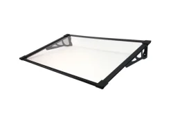 TRUTZHOLM Vordach Alu II 145 x 90 cm Pultvordach Kunststoff Schwarz