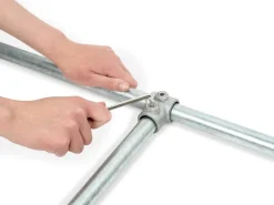 T-Stück 90° Silber verzinkt für Stahlrohr Ø 2,7 cm