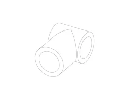 T-Stück 90° Silber verzinkt für Stahlrohr Ø 2,7 cm