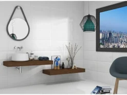 United Tile Wandfliese Facette Metro Weiß Glasiert Rektifiziert 30 cm x 60 cm