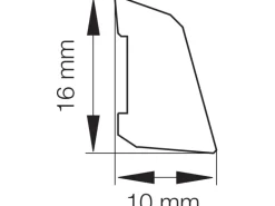 Universalleiste 10 x 16 mm Länge 2,5 m Anthrazit