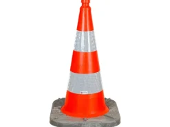 UvV Bigfoot XL Leitkegel 75cm 5 kg Teilreflektierende Verkehrskegel Pylonen mit 2 Folienstreifen RA2/C