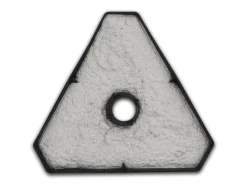 UvV Kettenpfosten Lugano 90cm Beton Fuß & Kette Rot Weiß 6mm x 5 m 2 Stück