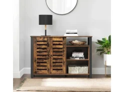 Vasagle Aufbewahrungsschrank 110 cm x 33 cm x 75 cm Braun-Schwarz