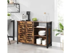 Vasagle Aufbewahrungsschrank 110 cm x 33 cm x 75 cm Braun-Schwarz