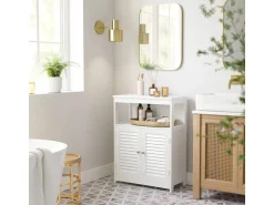 Vasagle Badezimmerschrank 30 cm x 60 cm x 80 cm Weiß