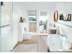 Velux Dachbalkon-Türelement Weiß Lackiert 109 cm x 78 cm DIN Rechts