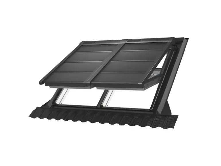 Velux Hitzeschutz-Markise Elektrisch Solar & Verdunkelung SSS YK97 0000S Schwarz