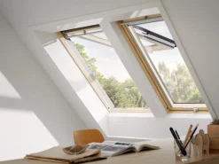 Velux Klapp-Schwingfenster GPL Klar Lackiert Thermo Alu 98 cm x 78 cm