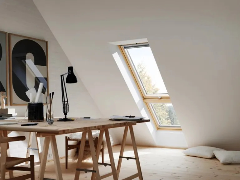 Velux Zusatzelement Dachschräge GIL Klar Lackiert Thermo Alu 92 cm x 114 cm