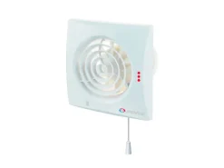 VENTS Axialer Abluftventilator Für Wand Quiet 100 VT Mit Zugschalter & Nachlauf