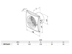 VENTS Axialer Abluftventilator Für Wand & Decke Quiet 100