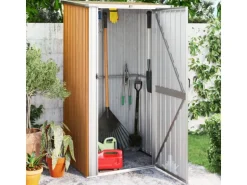 vidaXL Geräteschuppen Braun 118,5x97x209,5 cm Verzinkter Stahl 1038306
