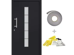 vidaXL Haustür Aluminium und PVC Anthrazit 100x200 cm 3056815