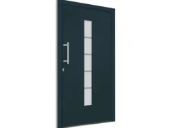 vidaXL Haustür Aluminium und PVC Anthrazit 100x200 cm 3056815