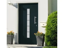 vidaXL Haustür Aluminium und PVC Anthrazit 100x200 cm 3056812