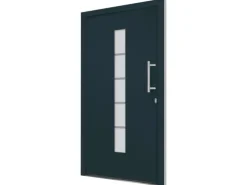 vidaXL Haustür Aluminium und PVC Anthrazit 100x200 cm 3056812