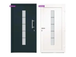 vidaXL Haustür Aluminium und PVC Anthrazit 100x200 cm 3056812