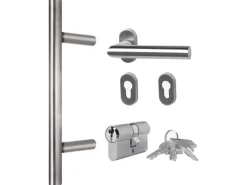 vidaXL Haustür Anthrazit PVC 3385781