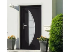 vidaXL Haustür Anthrazit 88x200 cm PVC 3187873