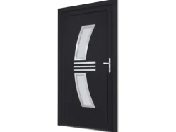 vidaXL Haustür Anthrazit 108x200 cm PVC 3187939