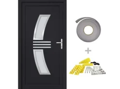 vidaXL Haustür Anthrazit 108x200 cm PVC 3187939