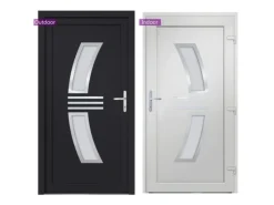 vidaXL Haustür Anthrazit 108x200 cm PVC 3187939