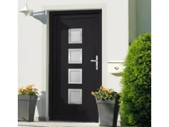 vidaXL Haustür Anthrazit 98x208 cm PVC 3187858