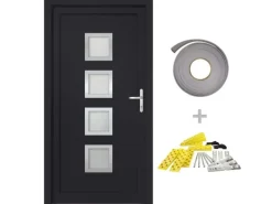 vidaXL Haustür Anthrazit 98x200 cm PVC 3187857