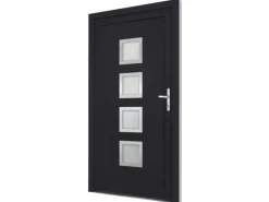 vidaXL Haustür Anthrazit 98x200 cm PVC 3187857