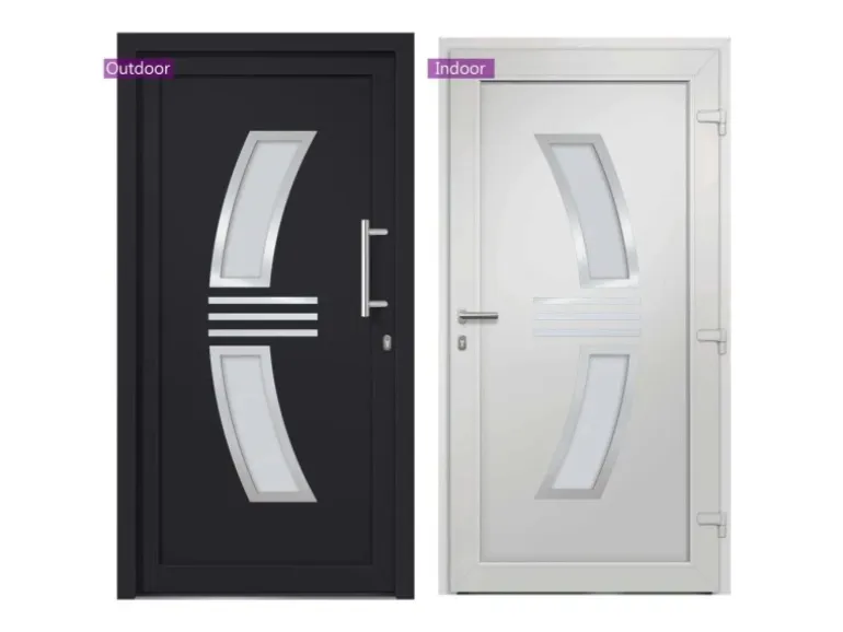 vidaXL Haustür Anthrazit 108x208 cm 3057579