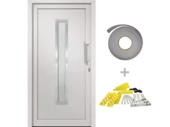 vidaXL Haustür Weiß 88x200 cm 279229