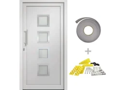 vidaXL Haustür Weiß 88x200 cm 279175