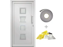 vidaXL Haustür Weiß 108x200 cm 279185