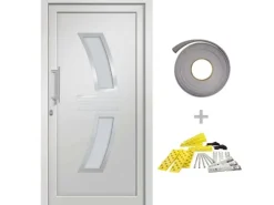 vidaXL Haustür Weiß 108x208 cm 3057564