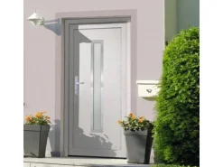 vidaXL Haustür Weiß 108x208 cm PVC 3187890