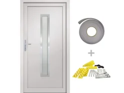 vidaXL Haustür Weiß 108x208 cm PVC 3187890