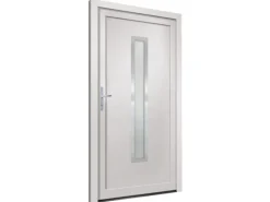 vidaXL Haustür Weiß 108x208 cm PVC 3187890