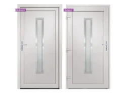 vidaXL Haustür Weiß 108x208 cm PVC 3187890