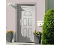 vidaXL Haustür Weiß 88x190 cm PVC 3187909