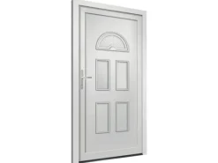 vidaXL Haustür Weiß 88x190 cm PVC 3187909