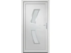 vidaXL Haustür Weiß 108x208 cm PVC 3187930