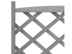 vidaXL Pflanzkübel mit Spalier Grau Massivholz Tanne 1947134