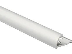 Viertelkreis-Abschlussprofil Alu eloxiert Silber matt 10 mm x 2,7 m