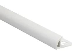 Viertelkreis-Abschlussprofil PVC matt Weiß 6 mm x 2,5 m